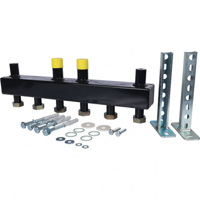 Стальной распределительный коллектор STOUT SDG-0016 3 отопительных контура. В теплоизоляции DN 20