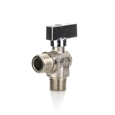 Кран шаровой угловой для стиральных машин 1/2&quot;×1/2&quot; НН, ручка бабочка