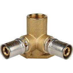 SFP-0015-001216 STOUT Тройник настенный с креплением  1/2'х16 для металлопластиковых труб прессовой