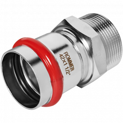 ROMMER RSS-0021-042112 ROMMER Переходник-НР, 42х1 1/2, из нержавеющей стали прессовой