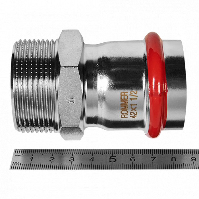 ROMMER RSS-0021-042112 ROMMER Переходник-НР, 42х1 1/2, из нержавеющей стали прессовой