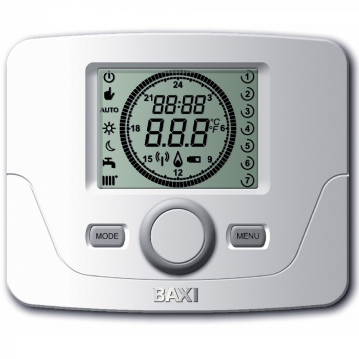 Датчик комнатной температуры с таймером для котлов LUNA Duo-tec+, NUVOLA Duo-tec+ и Duo-tec Compact. (7104336-) 7104336-