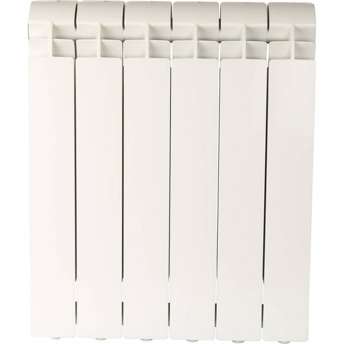 Алюминиевый радиатор Global VOX- R 500, 6 секций, боковое подключение, белый