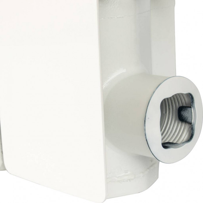 Алюминиевый радиатор Global VOX- R 500, 6 секций, боковое подключение, белый