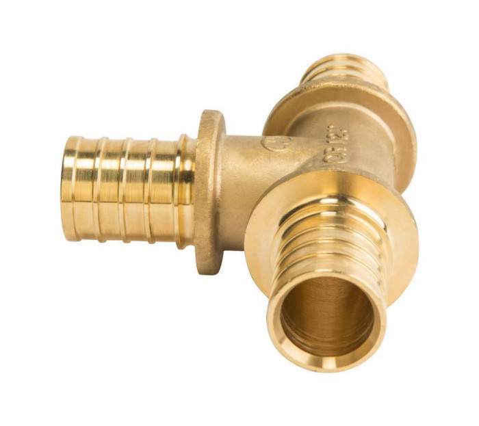 STOUT Тройник равнопроходный 16x16x16 для труб из сшитого полиэтилена аксиальный