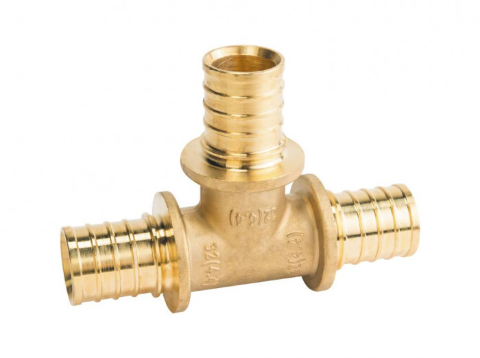 STOUT Тройник равнопроходный 16x16x16 для труб из сшитого полиэтилена аксиальный