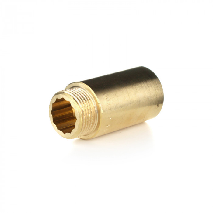Удлинитель, НВ 1/2"×80 мм, латунь