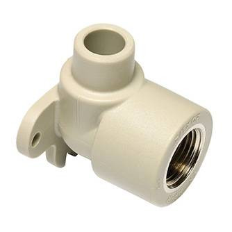 Ekoplastik ППР колено с внутр. металл. резьбой и настен. крепл. наруж. 20х1/2''x90°