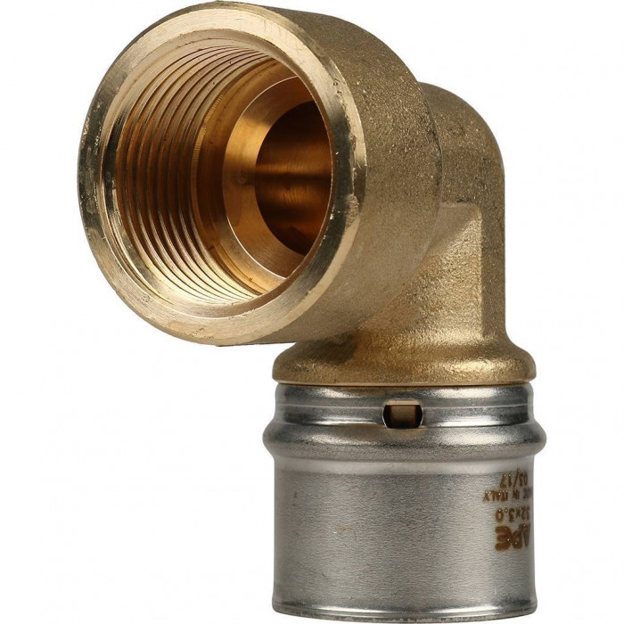 Угольник-переходник STOUT с внутренней резьбой 1 х32 для металлопластиковых труб прессовой