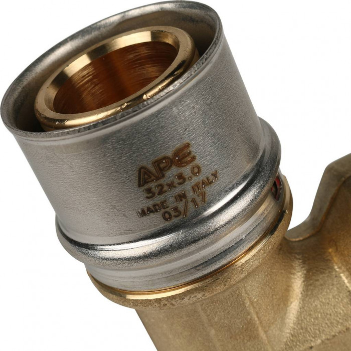 Угольник-переходник STOUT с внутренней резьбой 1 х32 для металлопластиковых труб прессовой