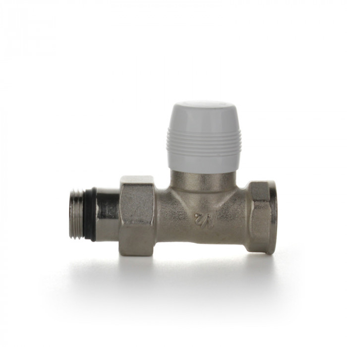 Вентиль отсекающий прямой, НВ 1/2"×1/2", никелированный