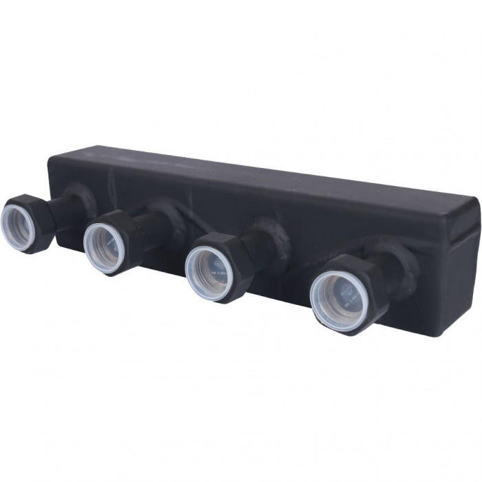 Стальной распределительный коллектор STOUT SDG-0016 2 отопительных контура. В теплоизоляции DN 20