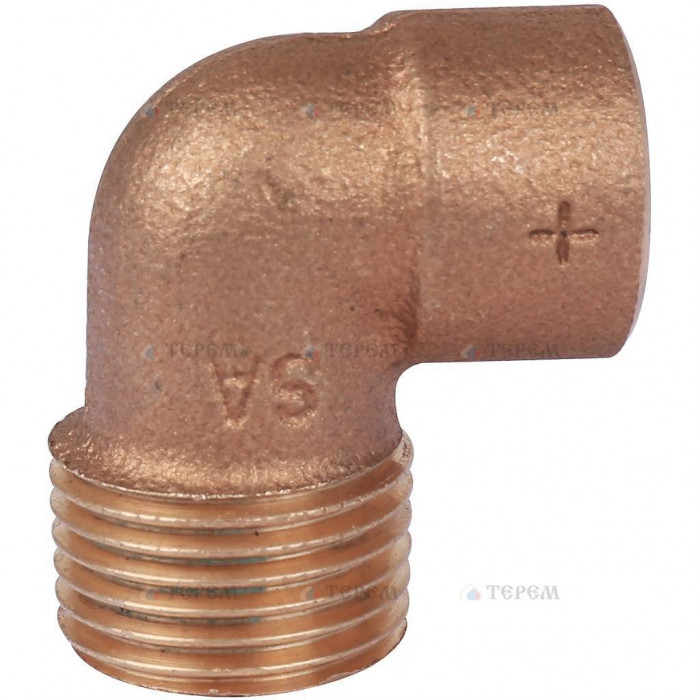 Sanha 4092g угловой переход ВП-НР, бронза 15x1/2, для медных труб под пайку