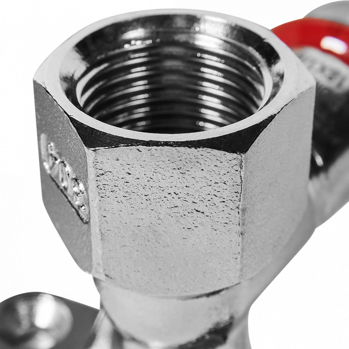 ROMMER RSS-0011-001812 ROMMER Угольник настенный с креплением-ВР, 18х1/2, из нержавеющей стали прессовой