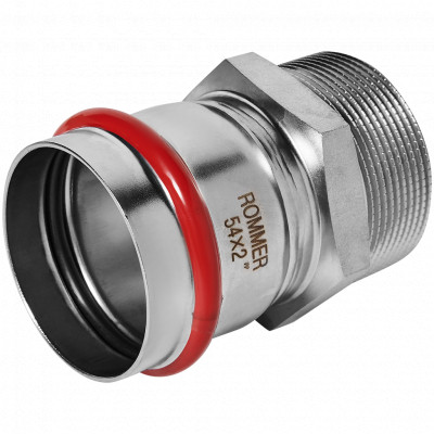 ROMMER RSS-0021-000542 ROMMER Переходник-НР, 54х2, из нержавеющей стали прессовой