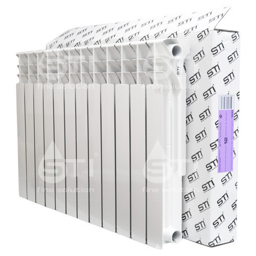 Биметаллический радиатор STI Bimetal 500/100, 12 секций, боковое подключение