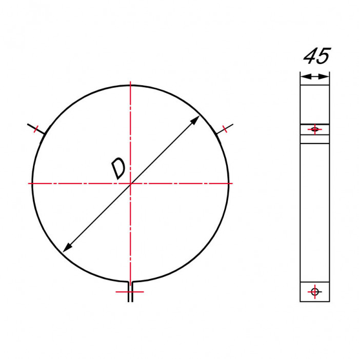 Хомут под растяжки D100/200, AISI 304 (Вулкан)