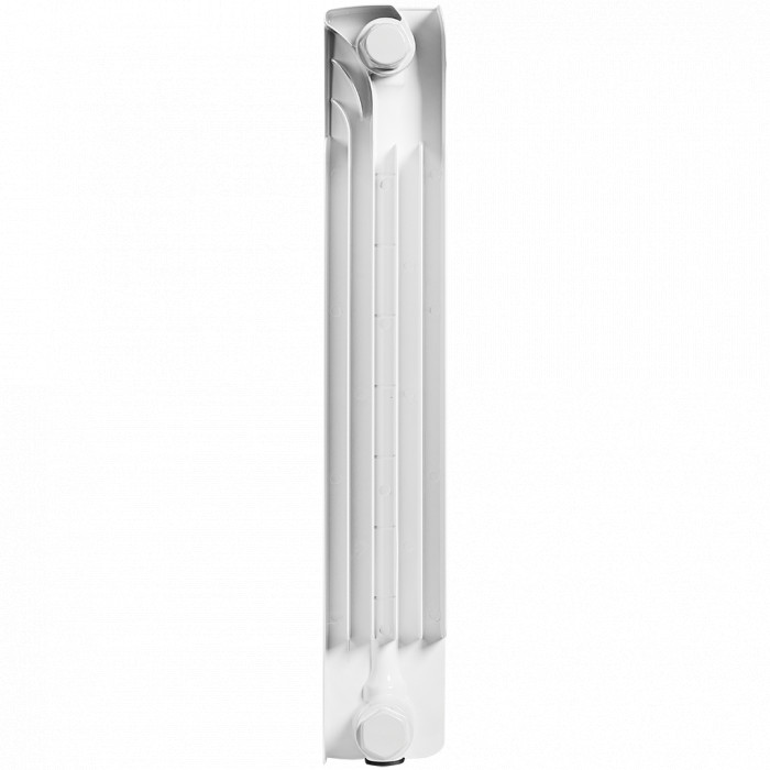 Биметаллический радиатор STOUT Space 500, 8 секций, нижнее правое подключение, белый