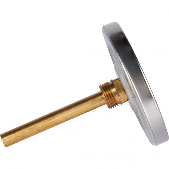 RIM-0001-101015 Термометр ROMMER биметаллический с погружной гильзой. Корпус Dn 100 мм, гильза 100 мм 1/2 , 0...120°С