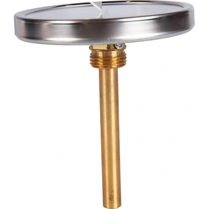 RIM-0001-101015 Термометр ROMMER биметаллический с погружной гильзой. Корпус Dn 100 мм, гильза 100 мм 1/2 , 0...120°С