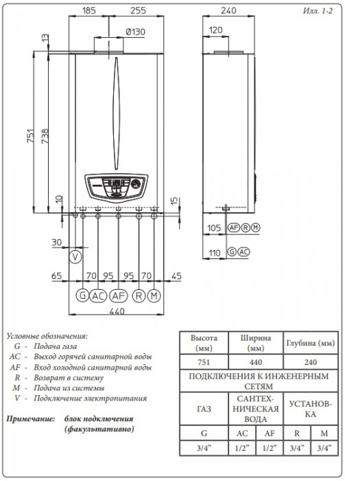 Настенный газовый котел Immergas Nike Mythos 24 3 R, атмосферный, двухконтурный