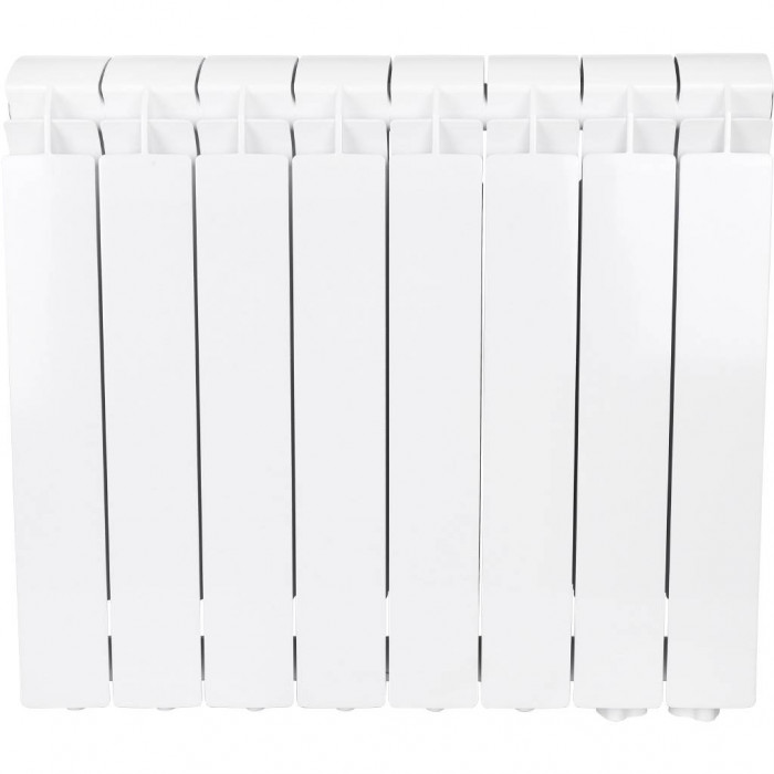 Алюминиевый радиатор Global VOX- R 500, 8 секций, нижнее правое подключение, белый