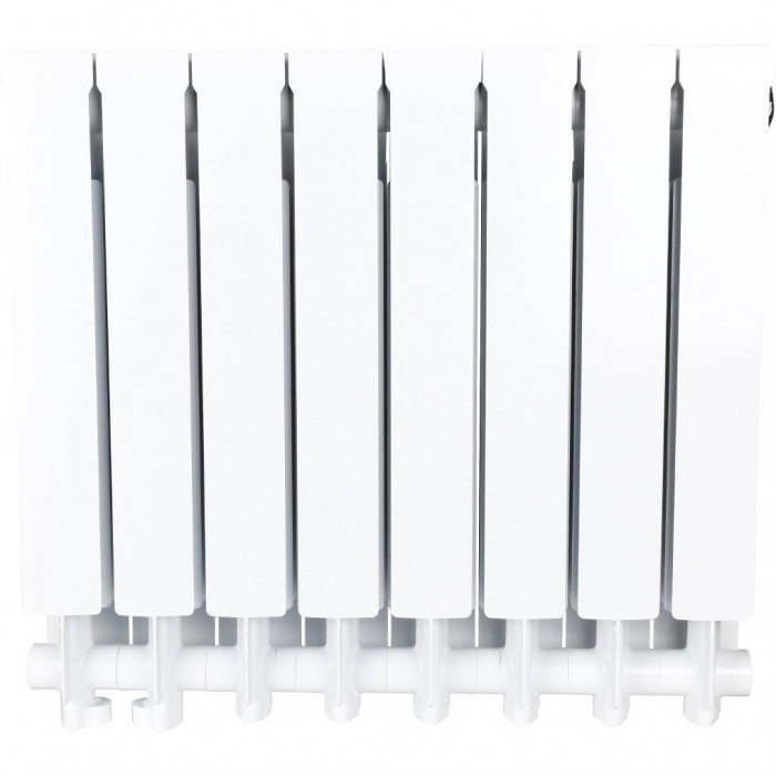 Алюминиевый радиатор Global VOX- R 500, 8 секций, нижнее правое подключение, белый