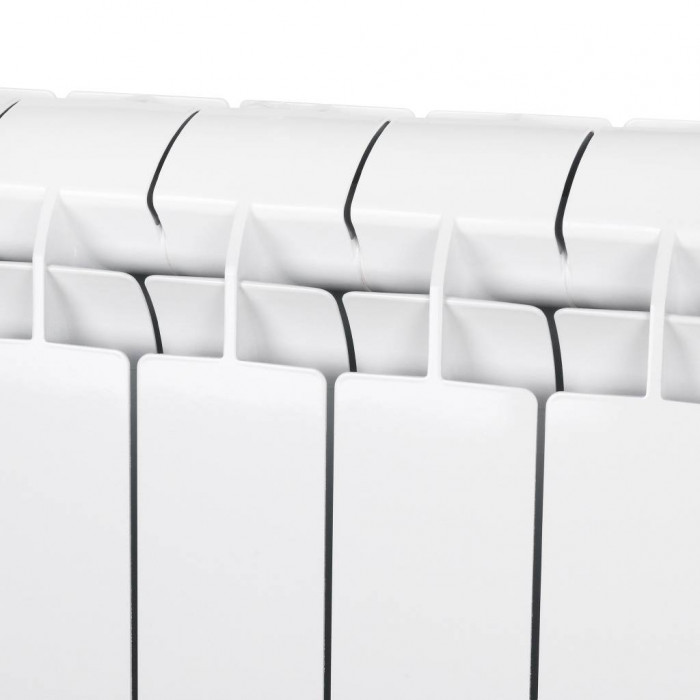 Алюминиевый радиатор Global VOX- R 500, 8 секций, нижнее правое подключение, белый