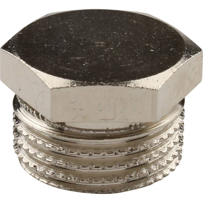 Заглушка TIEMME НР никелированная 1/2 для стальных труб резьбовой