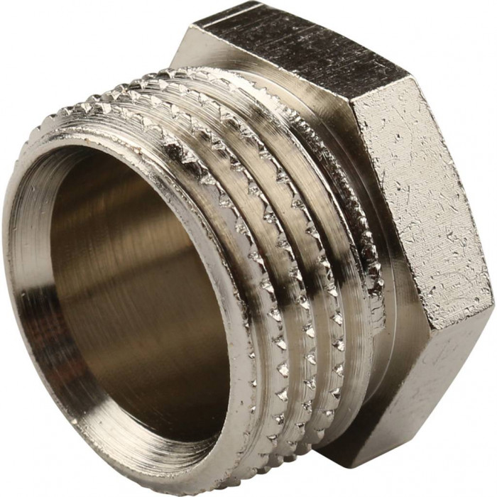 Заглушка TIEMME НР никелированная 1/2 для стальных труб резьбовой