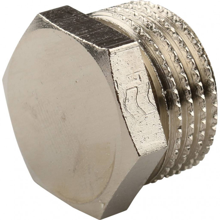 Заглушка TIEMME НР никелированная 1/2 для стальных труб резьбовой
