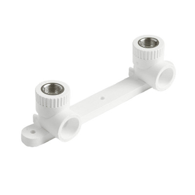 Pro Aqua PA280008P Pro Aqua d=20-1/2 PP-R Угольник двойной с креплением комбинированный ВР Белый