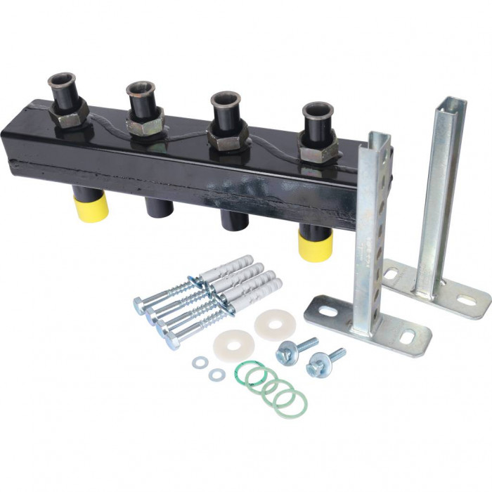 Стальной распределительный коллектор STOUT SDG-0018 2 отопительных контура с гидравлическим разделителем DN 20