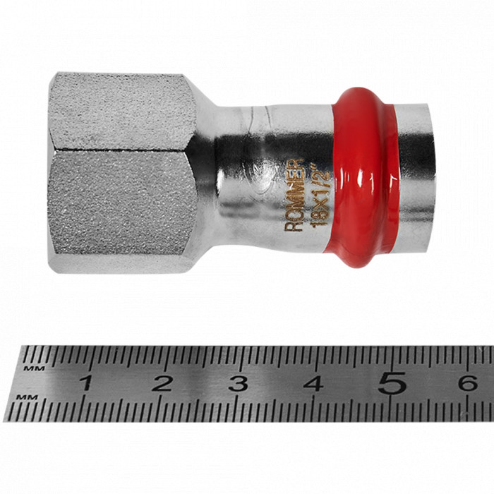 ROMMER RSS-0022-001812 ROMMER Переходник-ВР, 18х1/2, из нержавеющей стали прессовой
