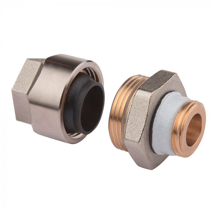 Фитинг резьбовой латунный Plus для стальных труб 1" х G 1" M, DVGW