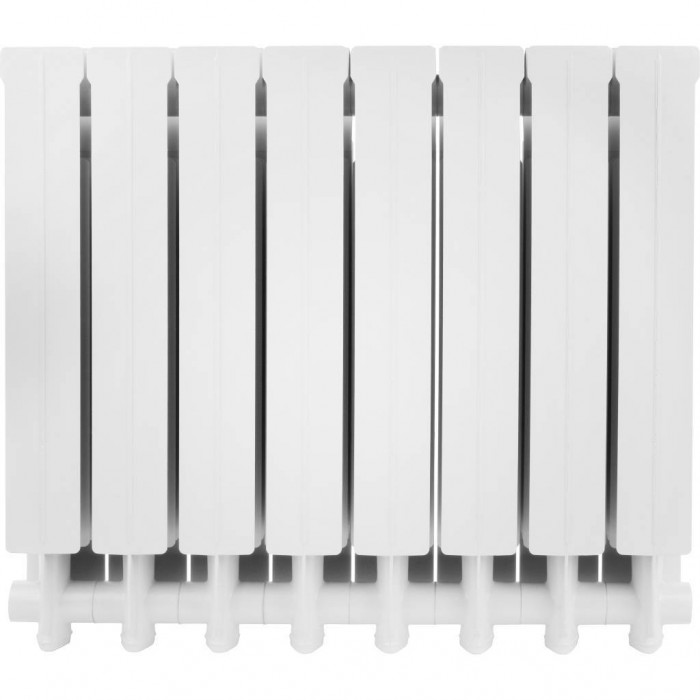 Алюминиевый радиатор Global VOX- R 500, 8 секций, боковое подключение, белый