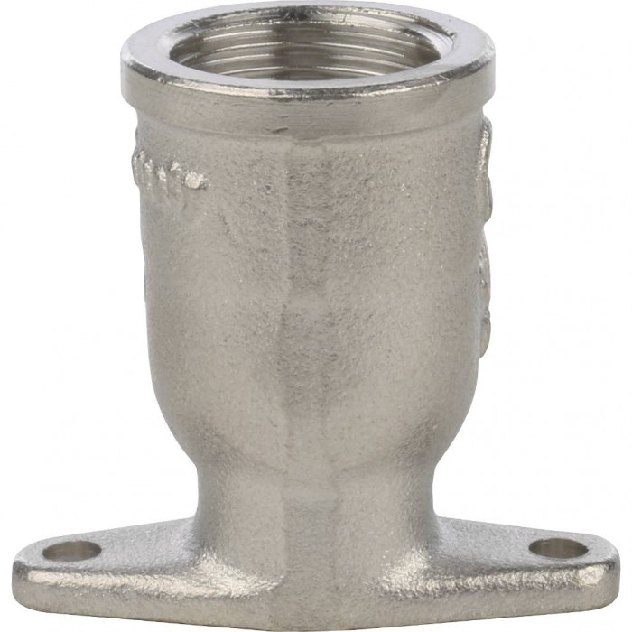 Угольник STOUT с креплением ВР никелированный 1/2