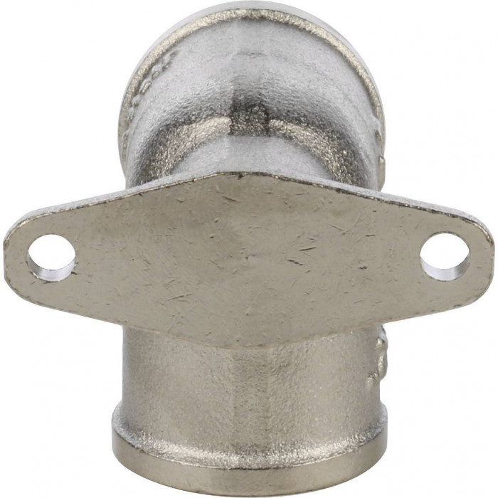 Угольник STOUT с креплением ВР никелированный 1/2