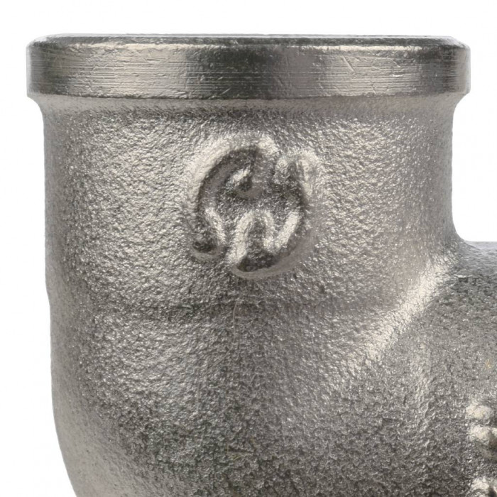 Угольник STOUT с креплением ВР никелированный 1/2