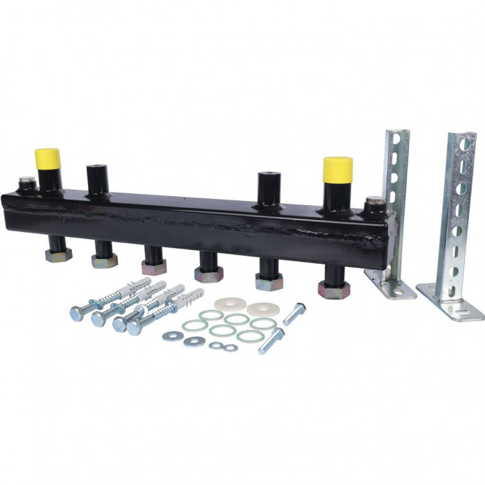 Стальной распределительный коллектор STOUT SDG-0018 3 отопительных контура с гидравлическим разделителем DN 20