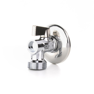 Кран шаровой угловой для стиральных машин с розеткой 1/2&quot;×1/2&quot;, ручка бабочка