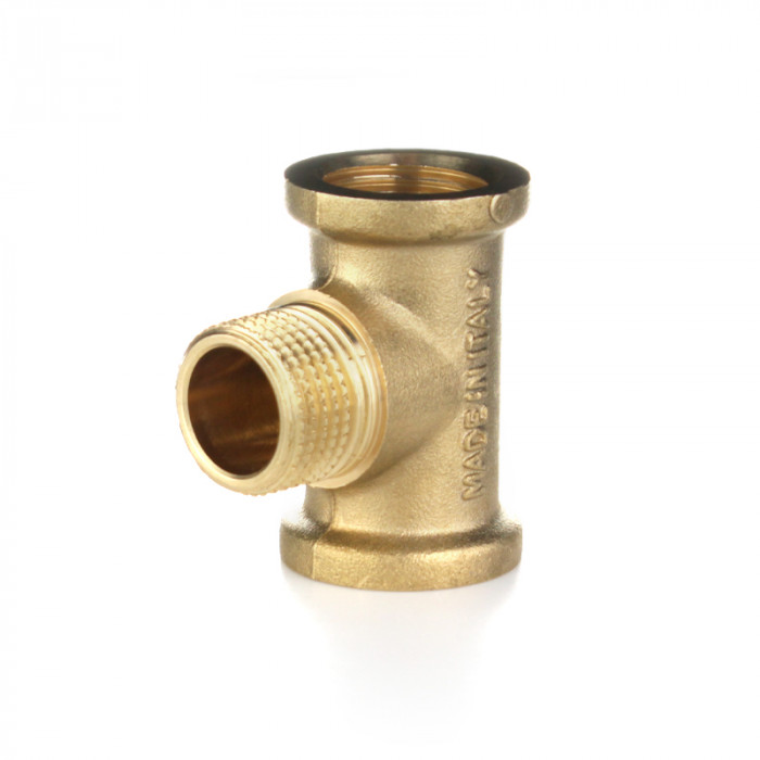 Тройник равнопроходной, ВНВ 1", латунь