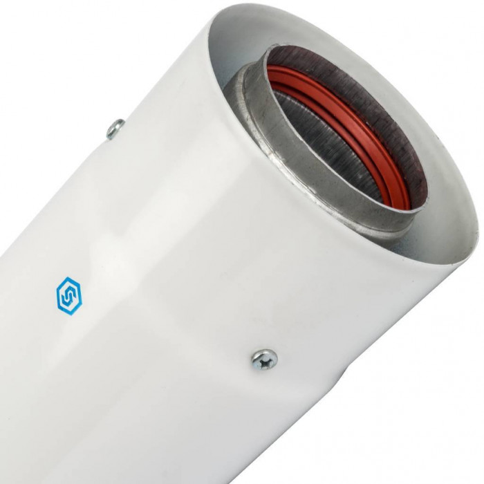 STOUT  Элемент дымохода  DN60/100 труба коаксиальная телескопическая 470-750 мм п/м, уплотнения и хомут в комплекте