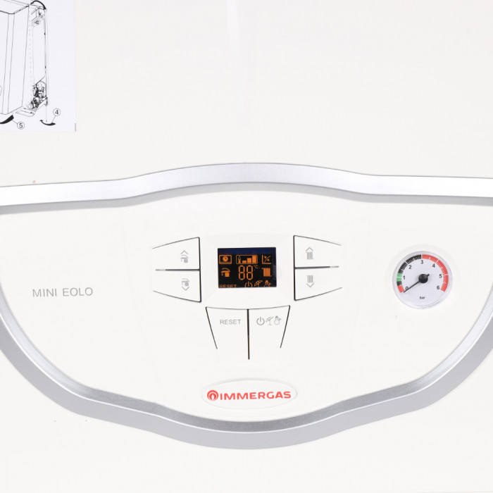 Настенный газовый котел Immergas Mini Eolo 24 3 E, турбированный, двухконтурный