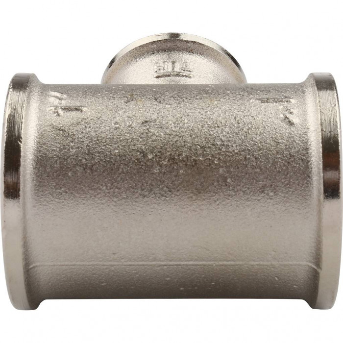 Тройник TIEMME ВВ никелированный 1х1/2х1 для стальных труб резьбовой