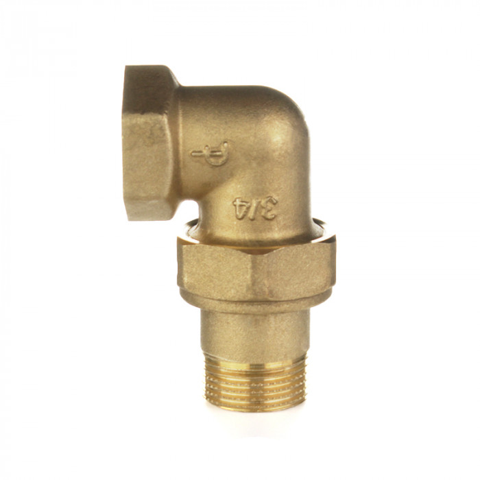 Разъемное соединение угловое, американка, НВ 1 1/2", латунь