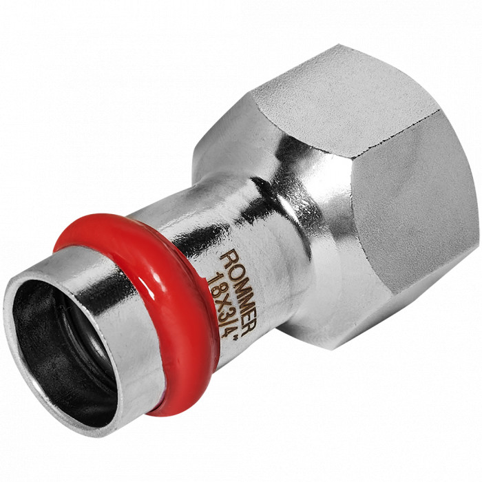 ROMMER RSS-0022-001834 ROMMER Переходник-ВР, 18х3/4, из нержавеющей стали прессовой