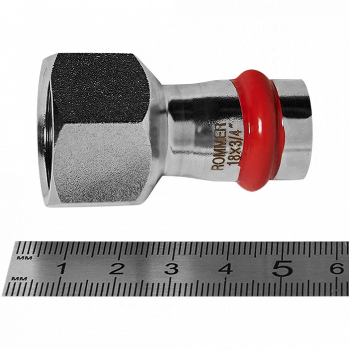 ROMMER RSS-0022-001834 ROMMER Переходник-ВР, 18х3/4, из нержавеющей стали прессовой