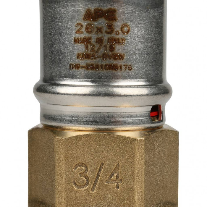 STOUT Переходник с внутренней резьбой 3/4 х26 для металлопластиковых труб прессовой