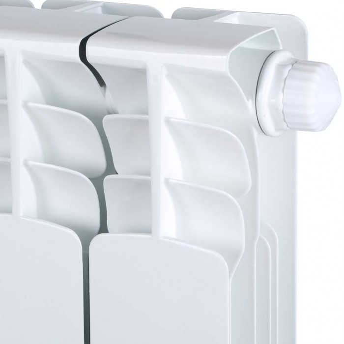 Биметаллический радиатор STOUT Space 500, 12 секций, нижнее правое подключение, белый